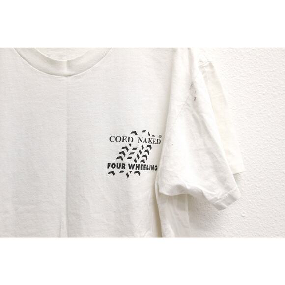 Vintage Coed Sportswear Naked Four Wheeling T Shirt Large - Picture 4 of 9
